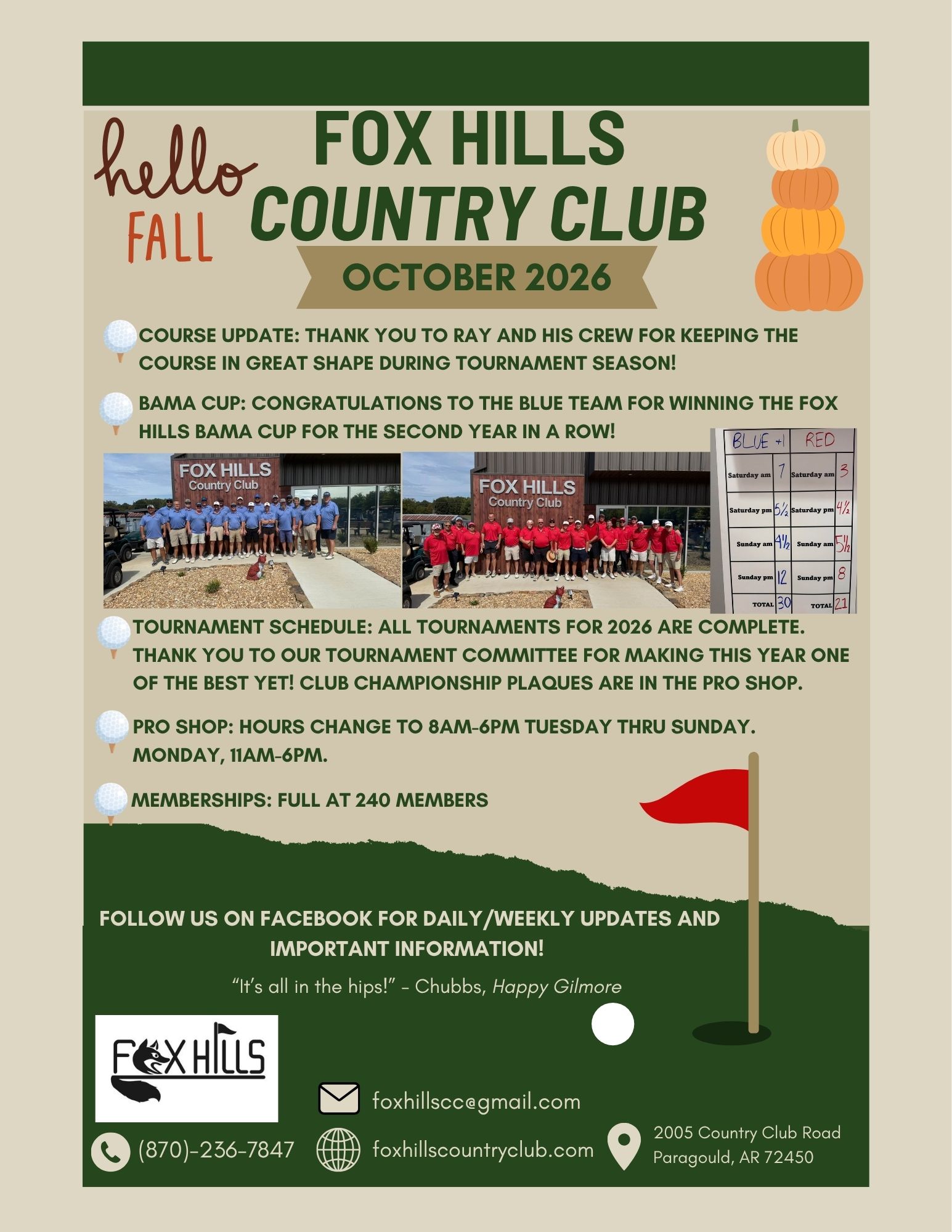 October 26 Newsletter